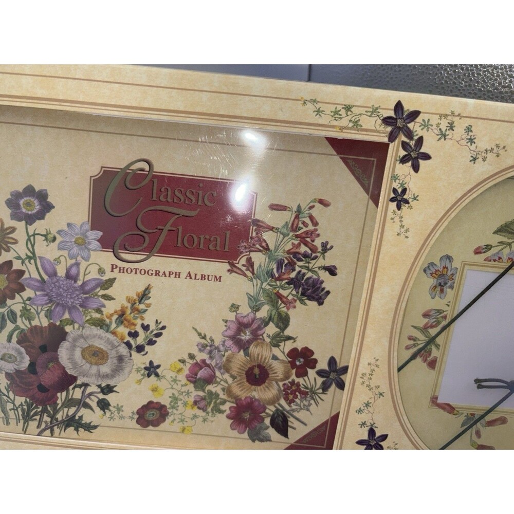 Vintage 1997 Classic Floral Photo Album Frame Gift Set Waterlane